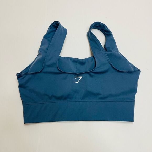 Gymshark Longline Sports Bra Medium Support Slate Blue Size Small - Picture 6 of 7